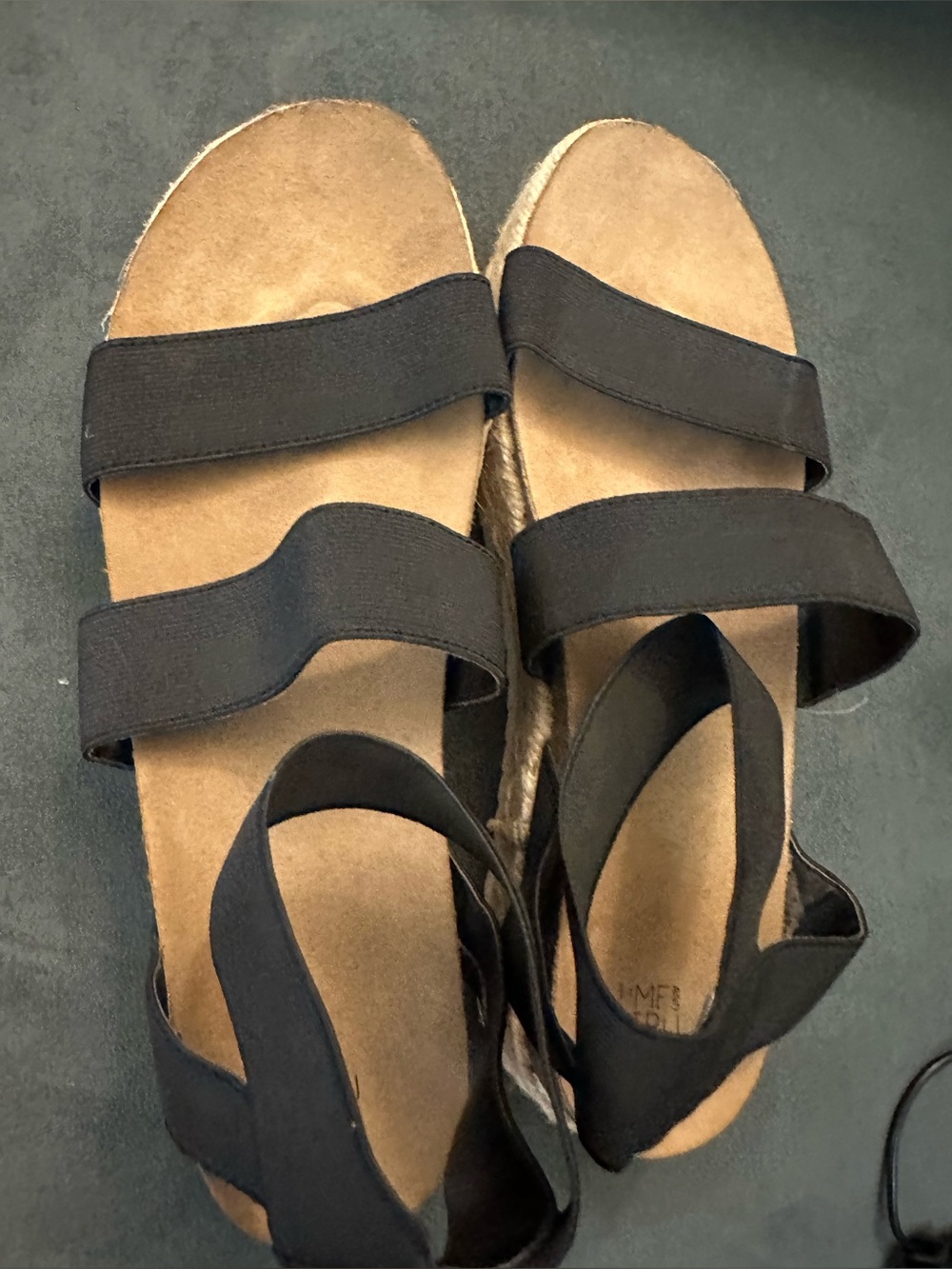 Time and Tru Black Strap Women’s Sandals - Casual Comfort